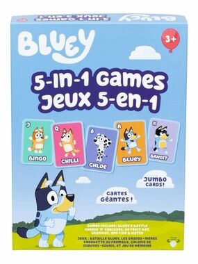 Bluey 5-in-1 Games Card Set - new